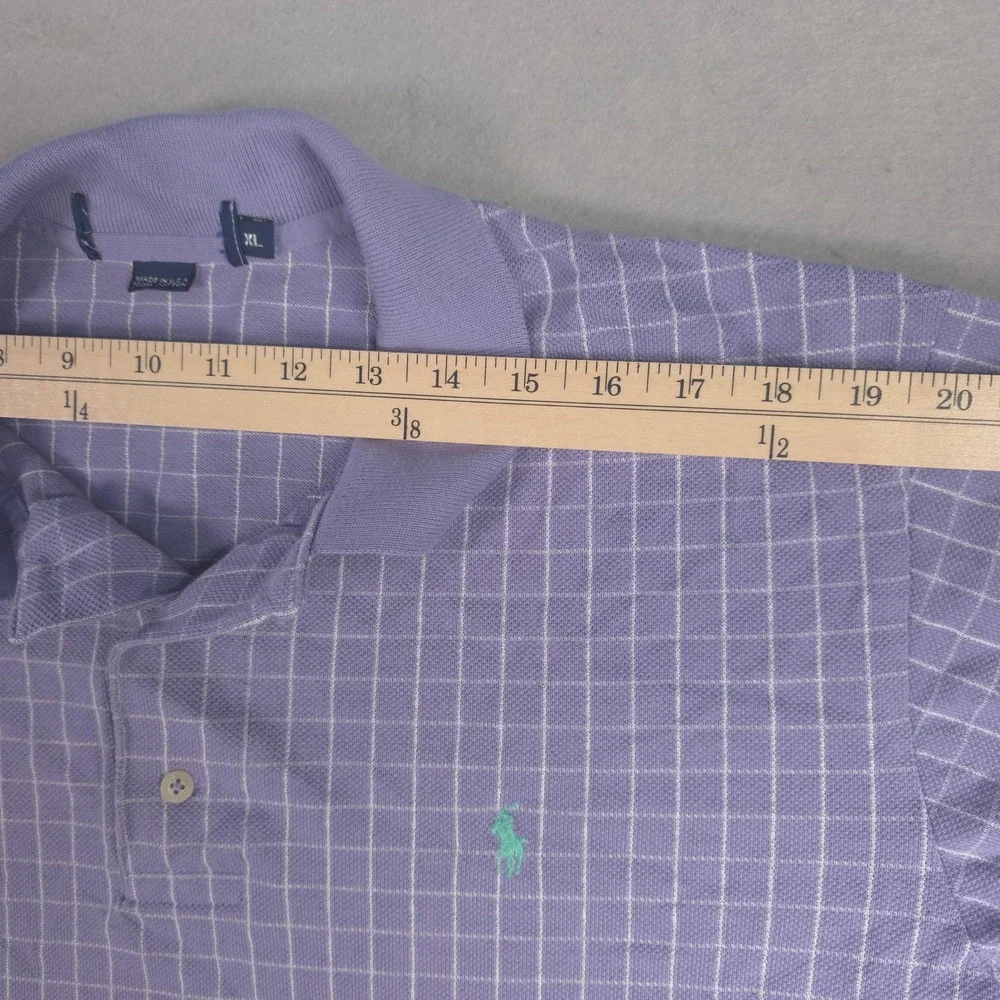 Ralph Lauren Golf‎ Polo Shirt Plaid Short Sleeve Casual XL